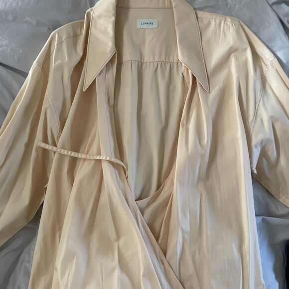 LEMAIRE Peach Twisted Midi Dress Size 38 - Picture 8 of 10